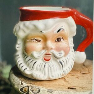 Napco Vintage Santa Claus Ceramic Mugs (a pair)